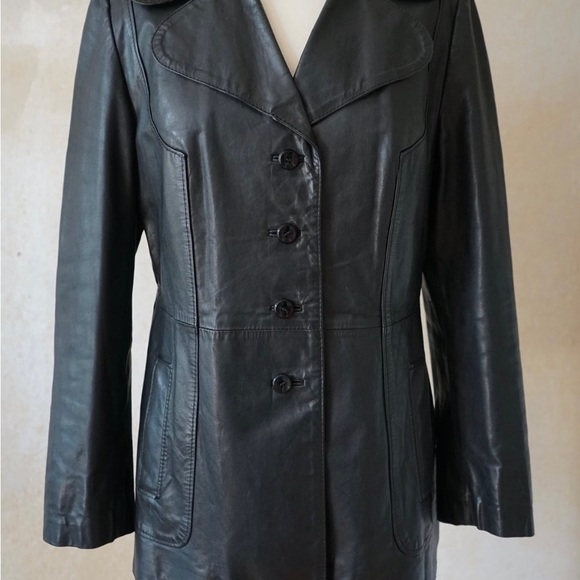 Vintage leather jacket 60s 70s - Picture 1 of 10